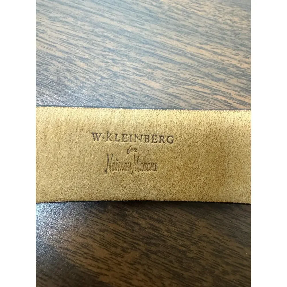 Vintage W Kleinberg signed leather belt mens size 36